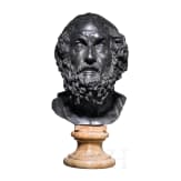 A bronze bust of a poet ("Homer" type), anonymous, probably Italian, late 19th&ndash;early 20th century