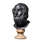 A bronze bust of a poet ("Homer" type), anonymous, probably Italian, late 19th&ndash;early 20th century