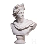 A plaster cast "Bust of Apollo Belvedere type", Anonymous, probably 20th century