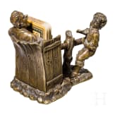 Figural Bronze Card Press, late 19th to early 20th century