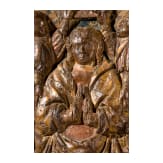 "Coronation of the Virgin", Anonymous (probably South German/Austrian), circa 1450&ndash;1480, painted and gilded carved wood