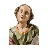 Two wooden Apostle figures with book, Anonymous, probably Southern German/Alpine region, late 17th to 18th century