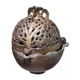 A bronze censer, circa 1190 - 1210 AD