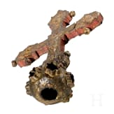 A large gilt-copper-mounted wood processional cross, Italy, circa 1500