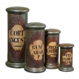 A set of four Gemran wooden apothecary pots, 18th century