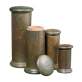 A set of four Gemran wooden apothecary pots, 18th century