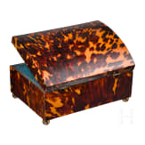 A wood and tortoiseshell casket, circa 1800