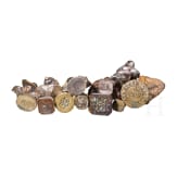 Nine bronze desk seals with Art Nouveau female figures, probably France and Central Europe, circa 1900