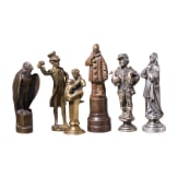 A collection of seal stamps, probably Europe, circa 1900&ndash;1930, brass, partly silver-plated
