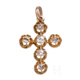 A 18ct whitegold and diamond cross pendant