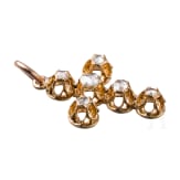 A 18ct whitegold and diamond cross pendant