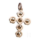 A 18ct whitegold and diamond cross pendant