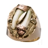 A 14ct gold and grandel ring