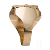 A 14ct gold and grandel ring