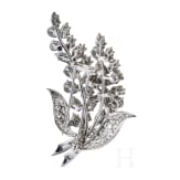 An 18-carat white gold and platinum diamond brooch
