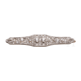 A 14ct gold and platinum brooch set with diamonds (ca. 1.19ct)