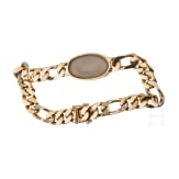 A 14ct gold opal and diamonds bracelet (ca. 0.2ct)