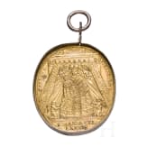 Gilt Bronze Pilgrimage Medal Commemorating the Relief of Vienna, Peter Seel (Salzburg), 1683