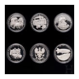 Two medal sets "Meilensteine der Postbef&ouml;rderung"; 22 "5 Deutsche Marke 1951-1974; two Canada Dollar -commerative coins "100 years Libary of Parliamanet 1876-1976" and "100 years Prince Edwars Island, 1873-1973"