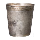 A silver and partially gilt snakeskin beaker, Nuremberg, Jacob Kraer (Master 1625 - 1668)