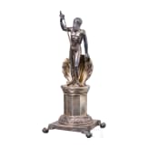 A silver Neptune figure, Portugal, Porto, circa 1800