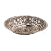 A silver bowl with putti, German, circa 1870