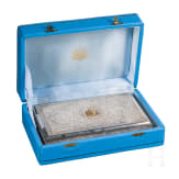 A Persian silver casket as a gift from Mohammad Reza Pahlavi (1941-1779 Shah of Iran) to extrem mountaineer Wolfgang Groter