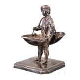A figural silver salt cellar, German, Schw&auml;bisch Gem&uuml;nd, Gebr&uuml;der K&uuml;hn (founded 1860), circa 1900