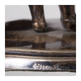 A figural silver salt cellar, German, Schw&auml;bisch Gem&uuml;nd, Gebr&uuml;der K&uuml;hn (founded 1860), circa 1900