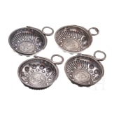 Four coin-inset silver wine-taster, France, Ernest Eschwege, circa 1900