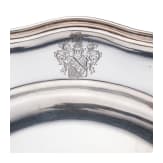 A silver serving plate with coat of arms, H. Meyen & Co. Berlin, circa 1900