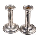 Two silver candlesticks, Birmingham, IS Greenberg & Co, 1904