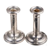 Two silver candlesticks, Birmingham, IS Greenberg & Co, 1904