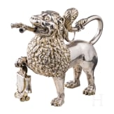 A partially gilt silver aquamanile, Hanau, late 19th century