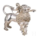 A partially gilt silver aquamanile, Hanau, late 19th century