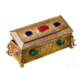 A brass casket, late 19th century