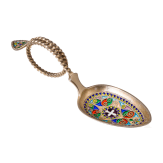 A silver-gilt plique-a-jour-spoon, German, circa 1900