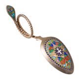 A silver-gilt plique-a-jour-spoon, German, circa 1900