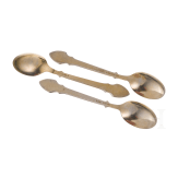 Six silver and guilloch&eacute; enamel tea spoons, Denmark, Meka Sterling