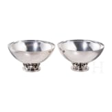Paar gro&szlig;e Silberschalen, D&auml;nemark, Gundorph Albertus f&uuml;r Georg Jensen, 1930er Jahre