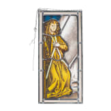 Gotische Bleiverglasung (Teil eines Kirchenfensters) mit Heiligendarstellung, Peter Hemmel von Andlau (um 1420 Andlau - 1506 Stra&szlig;burg), um 1477/78