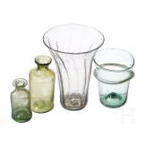 Zwei Becher und zwei Glasfl&auml;schchen, deutsch, 17. /18. Jhdt.