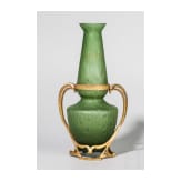 Vase mit Metallmontierung, Eleonorenhain, Wilhelm Kralik Sohn, um 1900
