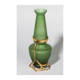 Vase mit Metallmontierung, Eleonorenhain, Wilhelm Kralik Sohn, um 1900