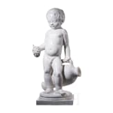 Seltene, gro&szlig;e Nymphenburg-Figur &bdquo;Knabe mit Krug und Traube", Josef Wackerle, um 1910 (Entwurf)