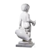Seltene, gro&szlig;e Nymphenburg-Figur &bdquo;Knabe mit Krug und Traube", Josef Wackerle, um 1910 (Entwurf)