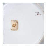 Zwei Porzellantassen mit Untertassen, Meissen, um 1790 /Niderviller, Graf von Custine, 1770-93