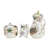 Dreiteiliges Kaffeeservice, Meissen, um 1810