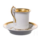 Studentica Tasse &bdquo;Corps Franconia Jena" mit Untertasse, datiert 1859