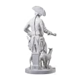 Porzellanfigur &bdquo;Alter Fritz mit Windhunden", Hugo Meisel (Entwurf), Aelteste Volkstedter Porzellanmanufaktur, nach 1915